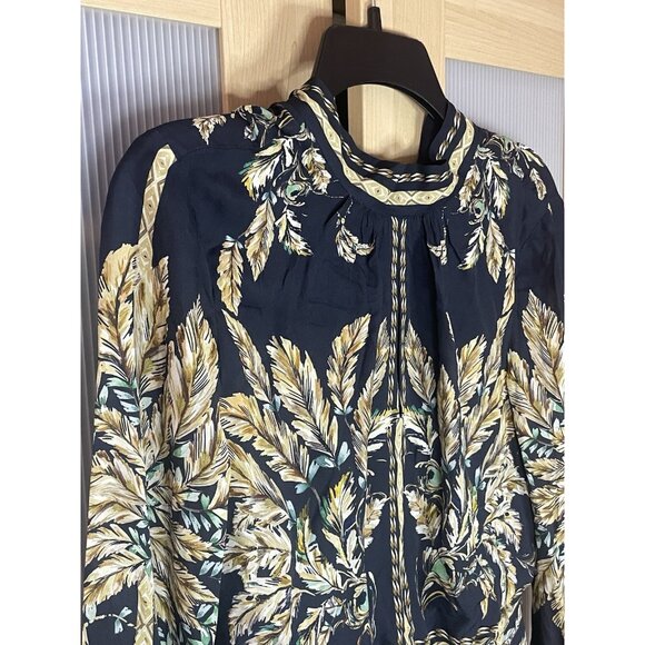 REISS Maria Mini Silk Dress Blue Sz 0 EU 32 Designer Party Wedding Pleated Lux - Picture 3 of 9